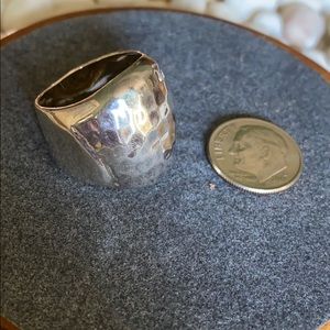 Sterling Silver hammered Ring Size 6 3/4 - 7